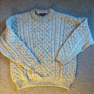 Men's Classic Cable Knit Sweater - Cream